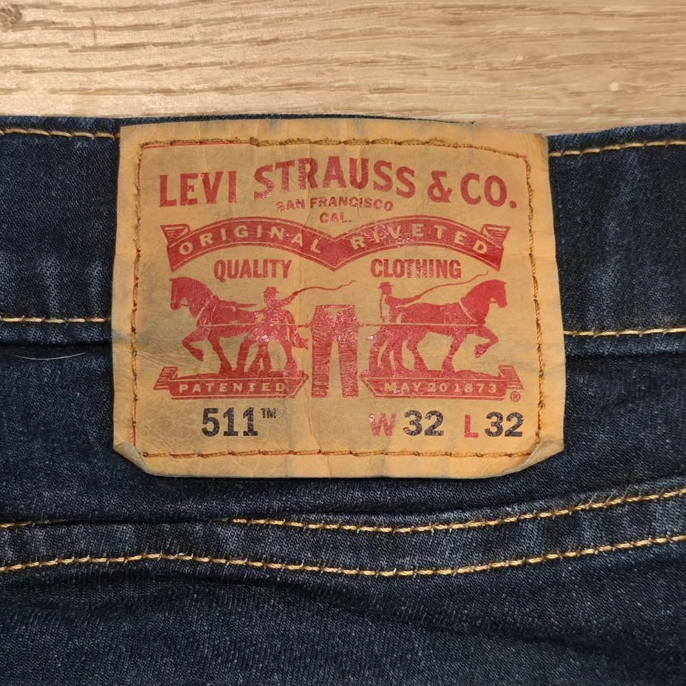 Men's Levi's® 511™ Slim Fit Stretch Dark Blue Jeans - Picture 3 of 5